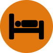 icon of figure lying in bed