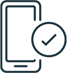 Cell phone insurance confirmation icon
